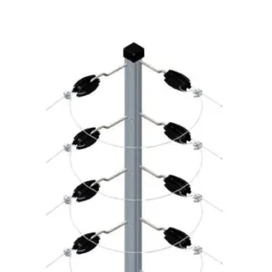 Haste P/ Cerca Tubo Quadrado Médio 80Cm P/ Canto C/8 Isol Completa
