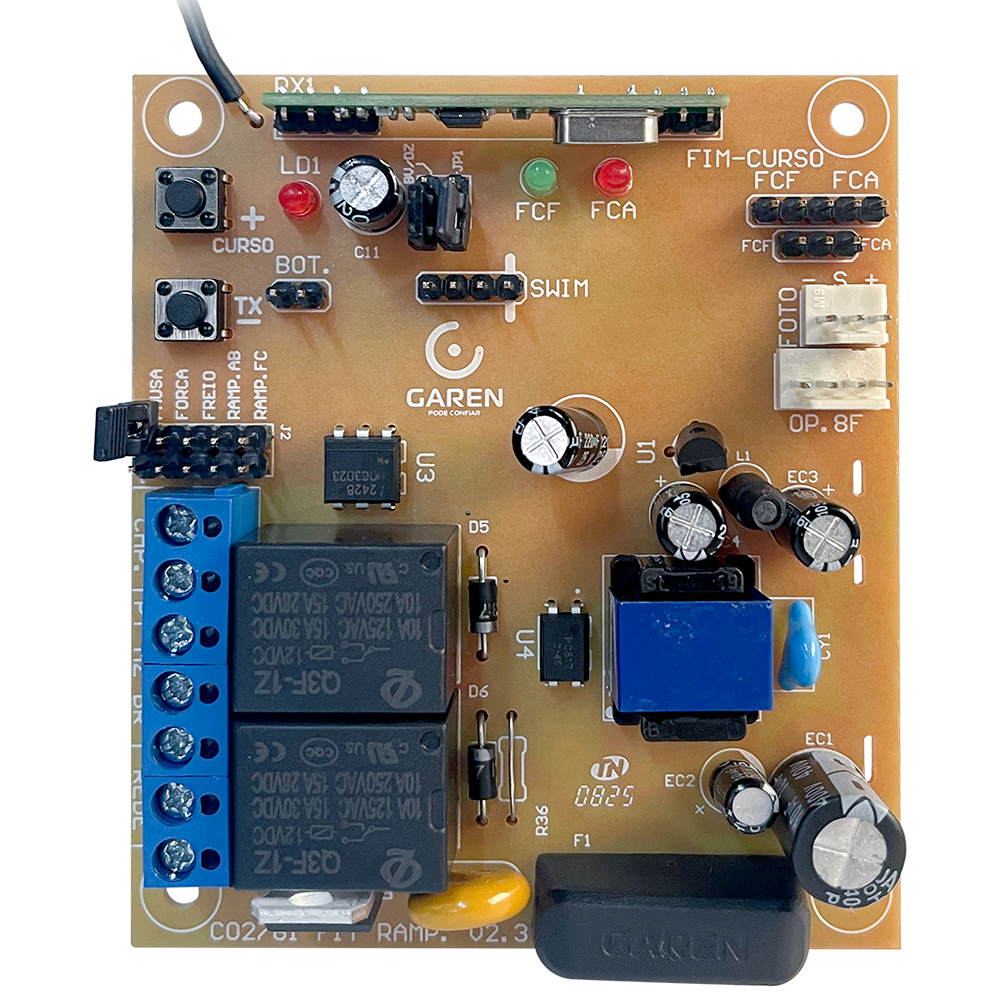 Central Fit Ramp P/ Motores 1/4 Hp Bivolt 433Mhz Baseado Em Tecnica Digital